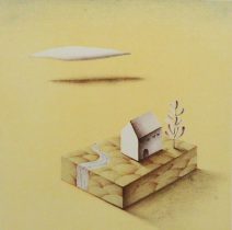 「辺境地 #1」リトグラフ　380×380mm　2016