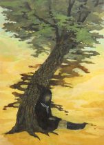 「時は流れど動かぬ少女」油彩、キャンバス　F4　2017