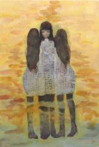 「浸透した群像」油彩、キャンバス　M20　2016