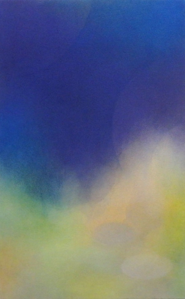 色奏－影映 17-6　綿布に水性アルキド樹脂絵具　53×33.3cm　2017