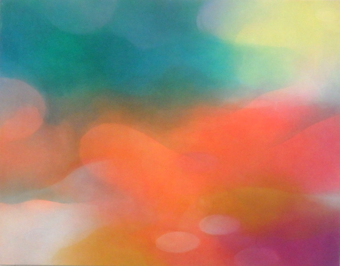 色奏－影映 16-18　綿布に水性アルキド樹脂絵具　91×116.7cm　2016