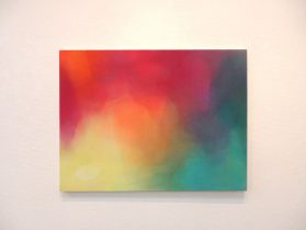 色奏－影映 16-17　綿布に水性アルキド樹脂絵具　50×72.7cm　2016