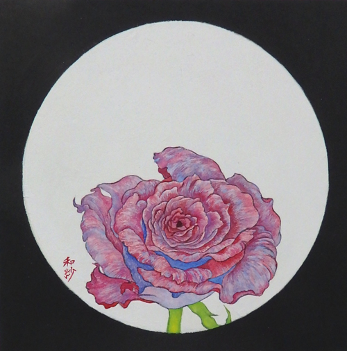 「洗心ー紫の円ー」16×16cm　2017