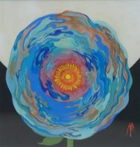 「夢ーdaydream flower #1ー」日本画　10×10cm　2017