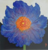 「夢ーdaydream flower #3ー」日本画　10×10cm　2017