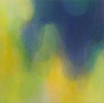 「色奏－影映 17-2」　綿布に水性アルキド樹脂絵具　33.3×33.3cm　2017