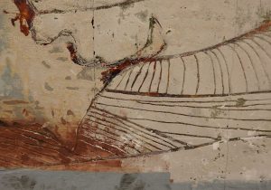 「水のかたち」（部分）杉板、顔料、銀箔、金箔、膠、カシュー　80.3×116.7cm　2016