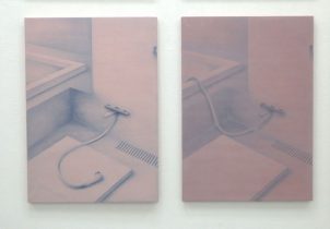 「120分間の視界(或いは、初期化する15分) 」和紙、水性木版　各728×515mm　2016