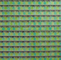 「画一化する風景20」和紙、水性木版　1210×1210mm　2017