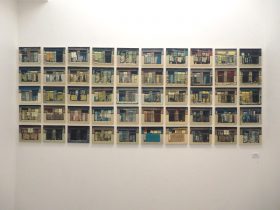 「〈画一化する風景〉或いは〈個人の空間〉」インクジェットプリント、水性木版、和紙　各140×180mm　2017