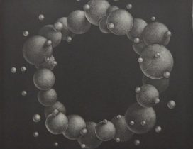 「雲の輪」メゾチント　260×290mm　2017