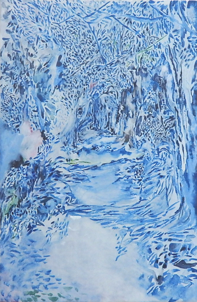 「存在」水彩、キャンバス　33.3×22cm　2017