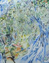 「心臓」水彩紙に水彩　162×103cm　2017