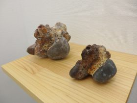 「鉄塊」陶土、手びねり　110×120×160mm　2017