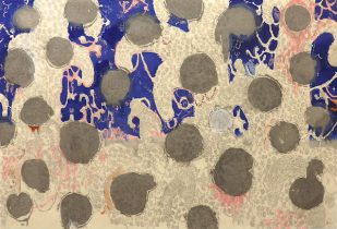 「With the sages」越前雲肌麻紙に木版　107×158cm　2016