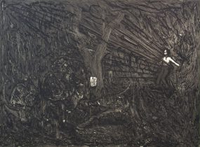 「to infinity and beyond」エッチング、リフトグランド、ソフトグランド、ディップエッチング、ドライポイント 52×64cm 2017