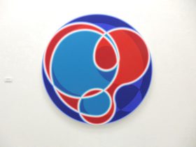 「1705-2」acrylic gouache on canvas φ90cm 2017