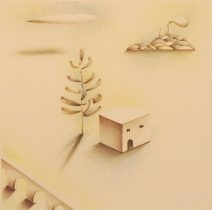 「静かの庭 #7」リトグラフ 380×380mm 2017