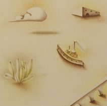 「静かの庭 #8」リトグラフ 380×380mm 2017