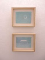 (上)「身体にある水分は記憶を伴うのか。-3」(下)「Hello, my dear.」シルクスクリーン