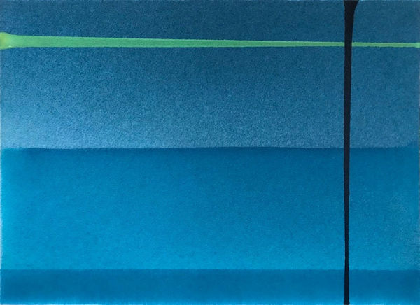 「水の中」紙、顔料、アクリル樹脂　F4　2017