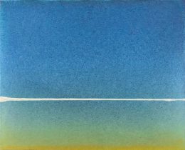 「小雨」紙、顔料、アクリル樹脂　F3　2017