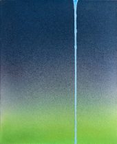 「雨」紙、顔料、アクリル樹脂　F3　2017