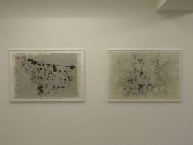 「恍惚の文字」 越前和紙、墨　98×65cm　2017