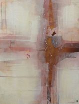 「大津島から」ミクストメディア　46×35×2.5cm