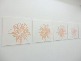 「どこかにあるかあもしれない植物」紙にペン　45×45cm　2016