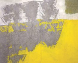 「こごえる程の寒い朝（3）」顔料、画仙紙、膠、アクリルメディウム　130×162cm　2018