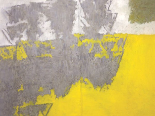 「こごえる程の寒い朝（3）」顔料、画仙紙、膠、アクリルメディウム　130×162cm　2018