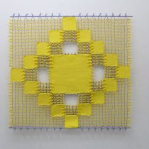 「#008」麻、銀糸・平織　2018