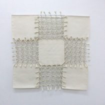 「#001」麻、銀糸・平織　2017