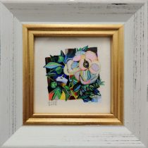 「香りに誘われて」紙にアクリル　2018