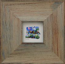 「街の夜」紙にアクリル　2018