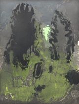 「It seems that it is always there #2」越前半草鳥の子紙に木版　66×46cm　2018