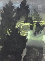 「It seems that it is always there #1」越前半草鳥の子紙に木版　66×46cm　2018