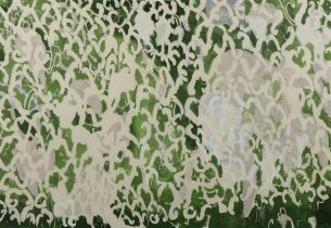 「prayer」越前雲肌麻紙に木版　107×158cm　2018