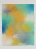 「色奏—影映 P18-10」手漉きコットン紙に水彩、パステル　73.5×58.5cm　2018