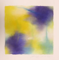 「色奏—影映 P18-7」手漉きコットン紙に水彩、パステル　36.5×36.5cm　2018