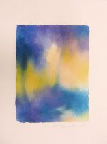 「色奏—影映 P18-6」手漉きコットン紙に水彩、パステル　35×25cm　2018