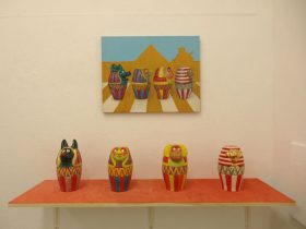 （左から）「Canopus Capsule Wolf」「Canopus Capsule Falcon」「Canopus Capsule Baboon」「Canopus Capsule Pharaoh」