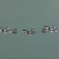 「様々な町A」シルクスクリーン　440×440×35mm　2017