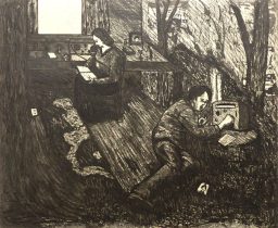 「もしもし」銅版画　H415×W475mm　2018