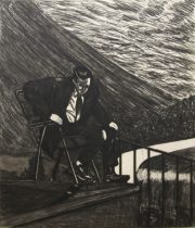 「holiday on the rooftop」銅版画　H785×W675mm　2018