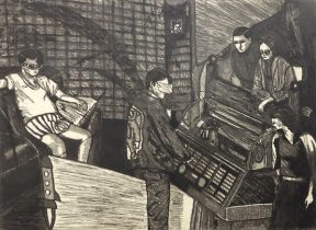 「 my rocket jukebox 」銅版画　H565×W720mm　2018