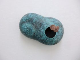 「交じる」銅、青銅、鍛造、鋳造　H360×W210×D160mm　2018