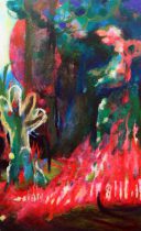 「今、ここに」oil on canvas　116.7×72.7cm　2018　撮影：末正真礼生