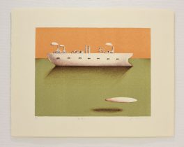 「孤舟 #1」リトグラフ　380×480mm　2018